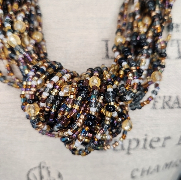 Multi Strand Beaded Necklace - Picture 4 of 5